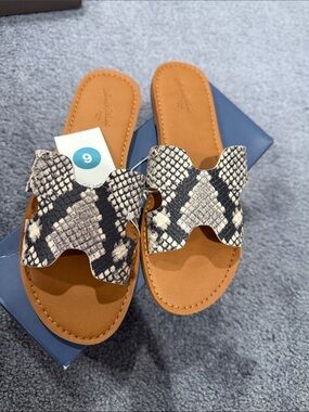 Snake printed sandals